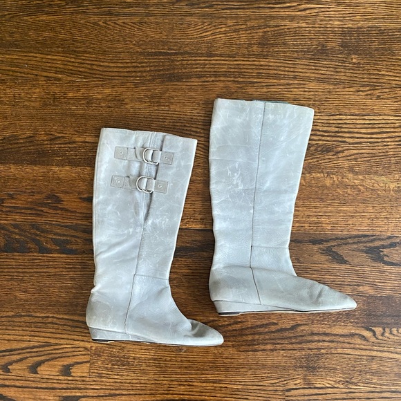 Seychelles Shoes Seychelles Powder Blue Wedge Boots Poshmark